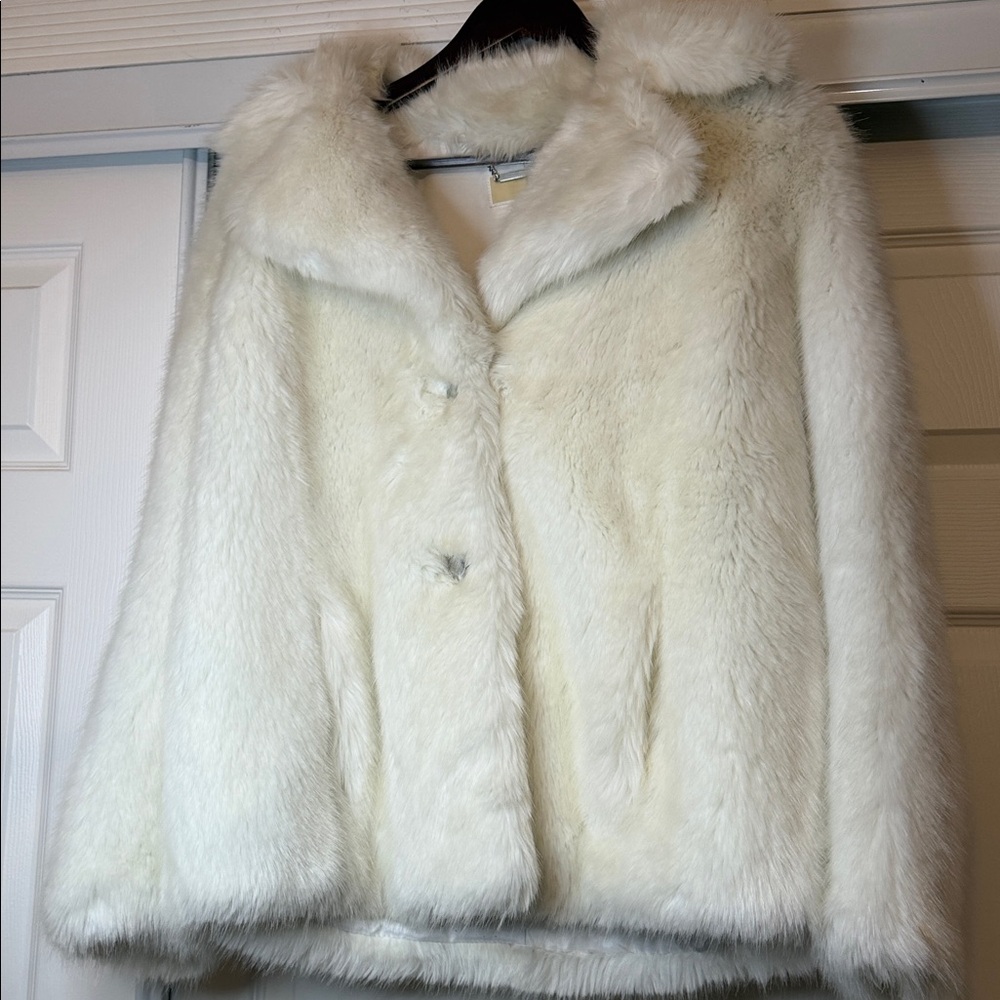 MICHAEL Michael Kors Off-White faux fur coat